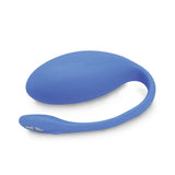 We-Vibe Jive insertable vibrator in blue. A small, oval shaped vibe with a slim cord for removal.