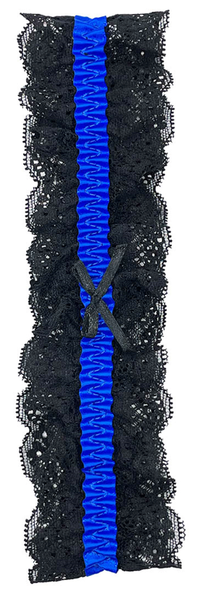 Lace Garters: White/Blue / OS