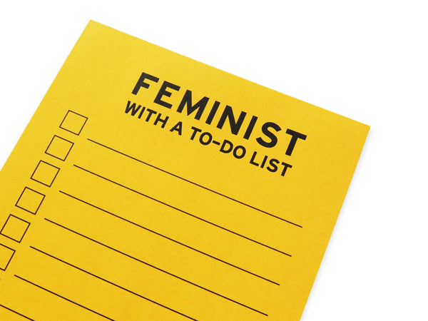 Feminist Notepad Feminist With A To-Do List Notepad Office: No Packaging/Unsleeved