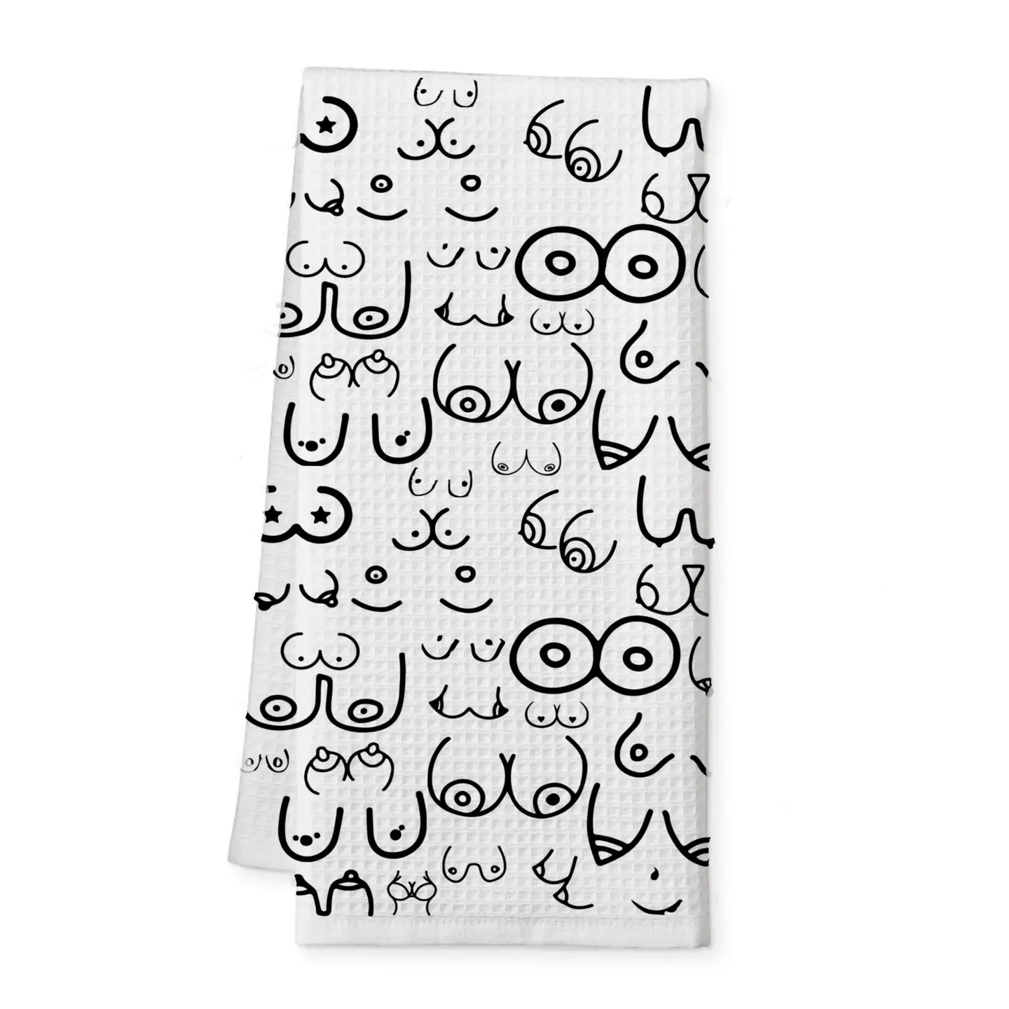 Doodle Boobs Tea Towel