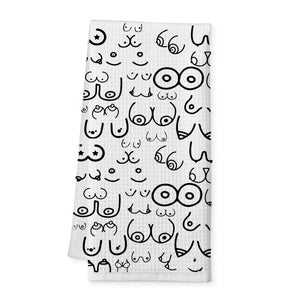 Doodle Boobs Tea Towel