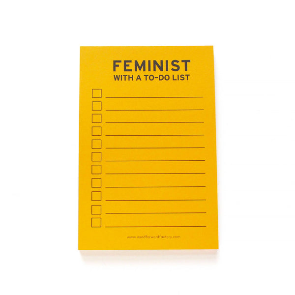 Feminist Notepad Feminist With A To-Do List Notepad Office: No Packaging/Unsleeved