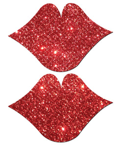 Pastease Red Glitter Lips Pasties