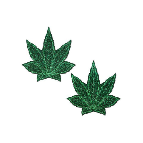 Pastease Glitter Marijuana Leaves Pasties