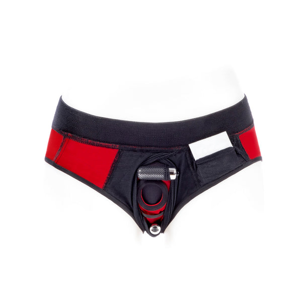 SpareParts Tomboi Cover Brief Harness - Red/Black