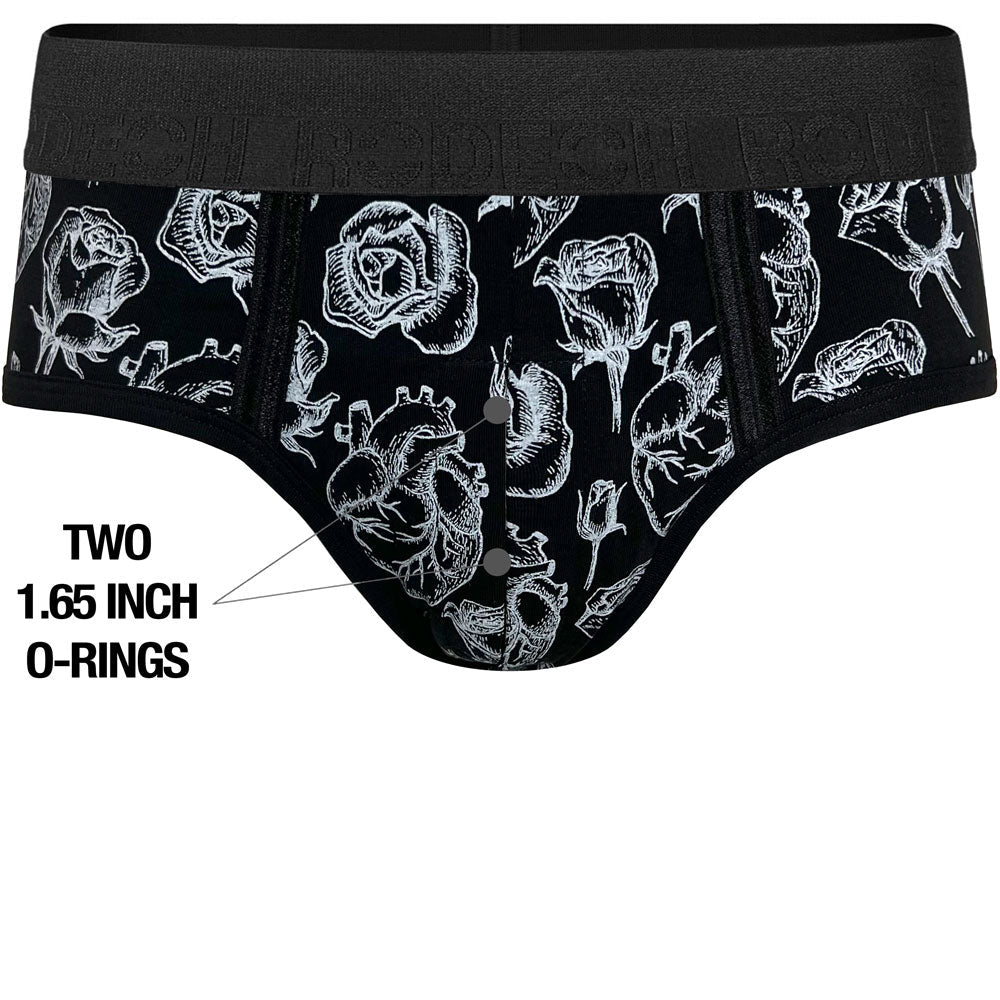 RodeoH Duo Brief+ Harness - Hearts & Roses