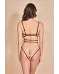 Heartburn Mesh & Velvet Teddy w/Open Back