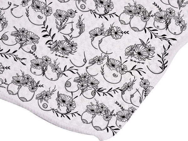 Blooming Beauty Boobs Tea Towel