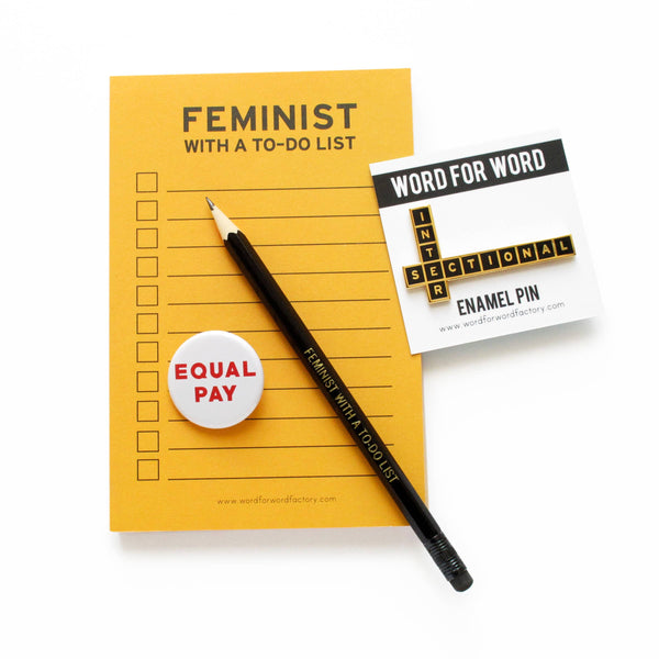 Feminist Notepad Feminist With A To-Do List Notepad Office: No Packaging/Unsleeved
