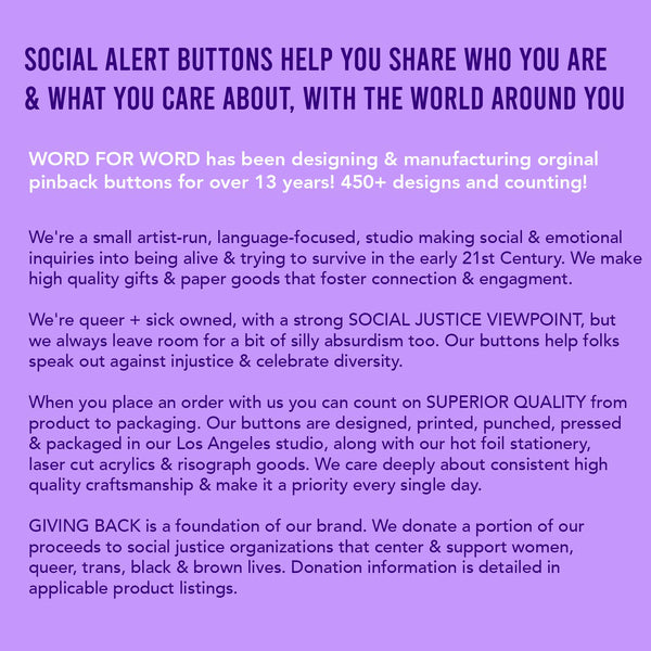 ABORTION IS HEALTHCARE Button l Social Justice Pin
: Carded + Sleeved