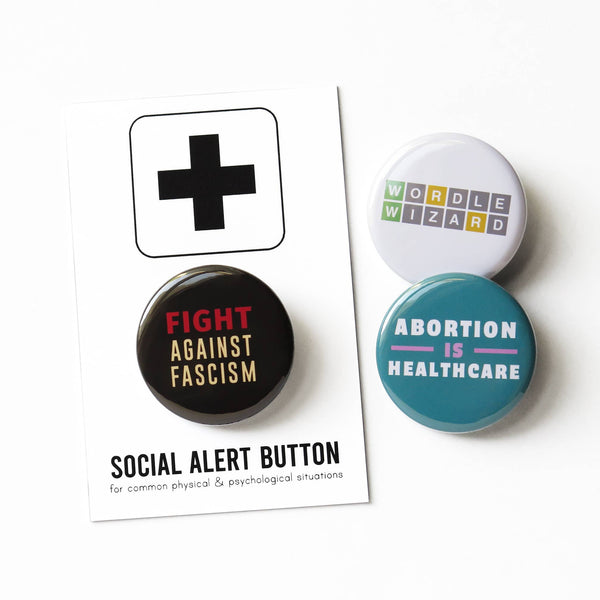 ABORTION IS HEALTHCARE Button l Social Justice Pin
: Carded + Sleeved