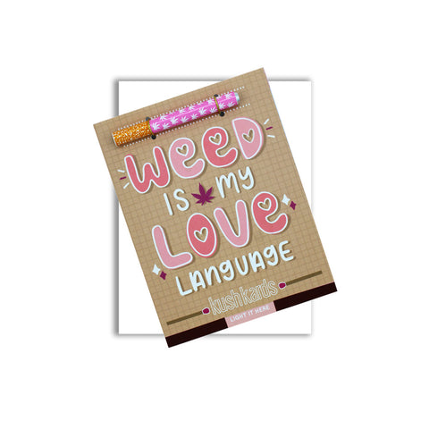 Weed Love Language One Hitter Card