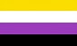 4"x6" Pride Flag on a stick - Non-binary